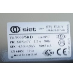 SIET TRASFORMATORE PER INSEGNE NEON 9000 VOLT 50 mA IP 44 CON DISTOP