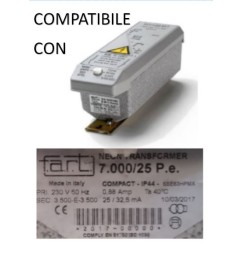 SIET TRASFORMATORE PER INSEGNE NEON 7000 VOLT 25 mA IP 44 CON DISTOP