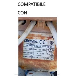 SIET TRASFORMATORE PER INSEGNE NEON 10000 VOLT 50 mA IP 44 CON DISTOP