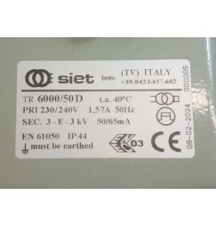 SIET TRASFORMATORE PER INSEGNE NEON 5000 VOLT 50 mA IP 44 CON DISTOP