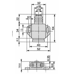 deviatore microswitch 3 contatti comune - n.o.- n.c. 1 pezzo