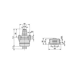 deviatore microswitch 4 contatti - n.o.- n..c. robusto impermeabile